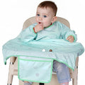 MOTEERLLU Coverall Baby Feeding Bib for Eating,Long Sleeves Bib Attaches to Highchair and Table,Weaning Bibs