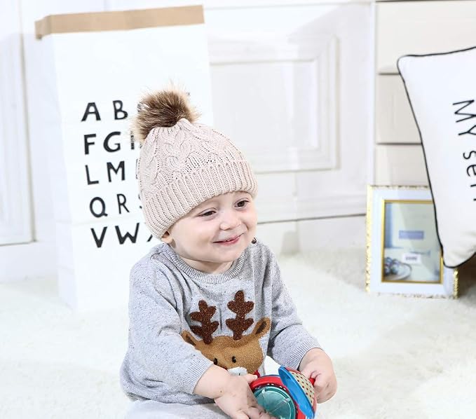 DANMY Baby Beanie Hat, Infant Newborn Toddler Winter Warm Knit Cap - Image 5
