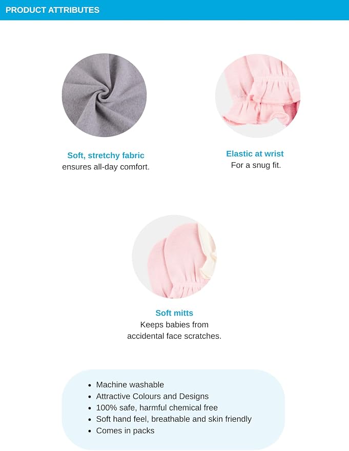 Carter's Baby Girls' 3-Pack Scratch Mittens Set - Image 2