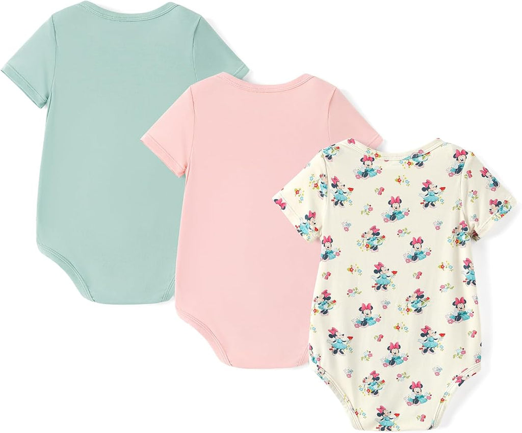 Disney Baby Viscose Made from Bamboo 3-Pack Bodysuits Set Newborn to Infant - Image 2