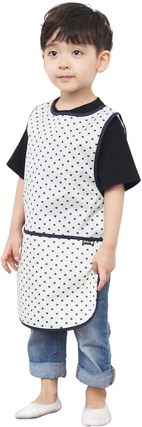 Kids Painting Apron – Waterproof Art Smock for Toddlers & Preschoolers, Messy Play, Baking, Crafts, Cooking, Mealtime