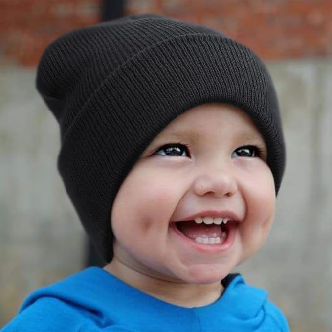 DRESHOW BQUBO 3 Pack Baby Beanies Toddler Kids Winter Hats Soft Knit Hat - Image 4