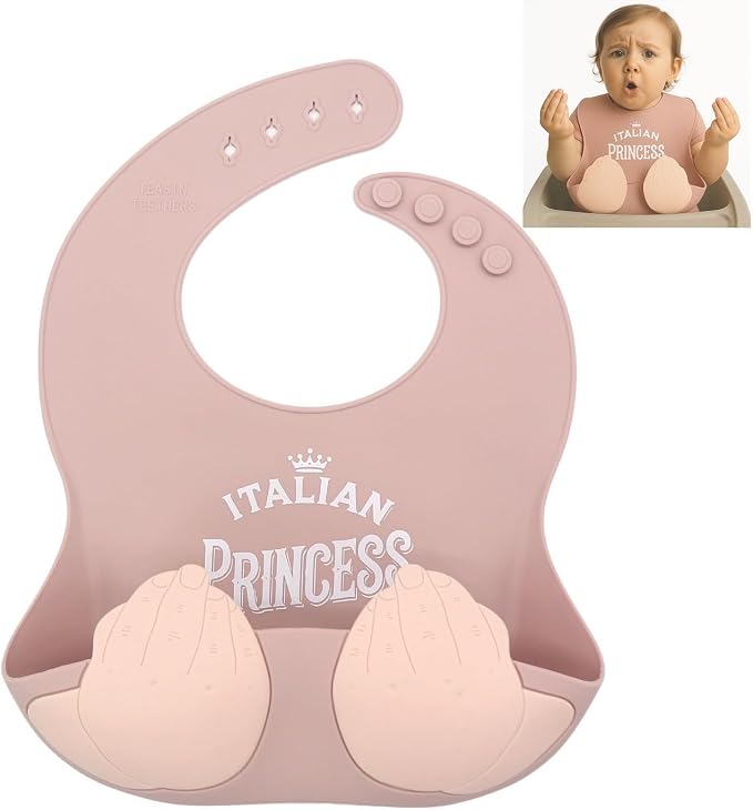 Teasin' Teethers Funny Italian Silicone Baby Bib by Unknown