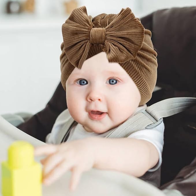 Cinaci 6 Pack Nursery Hospital Caps Bonnets Beanies Headwraps Turban Hats - Image 7