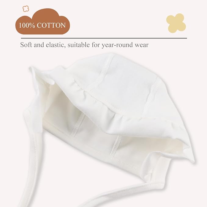 Lovely Baby Girl Hospital Hat Soft Cotton Newborn Beanie Winter Baby Hats - Image 4