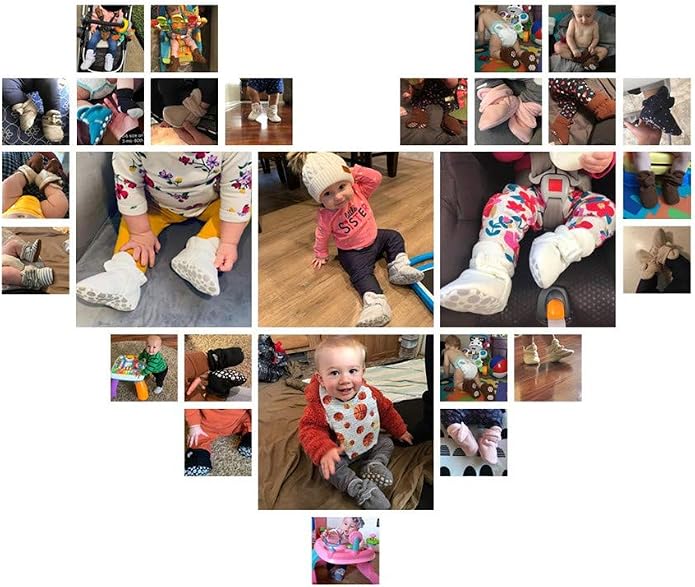 Infant Baby Boys Girls Cozy Fleece Booties Stay on Slippers Non Slip Soft - Image 2