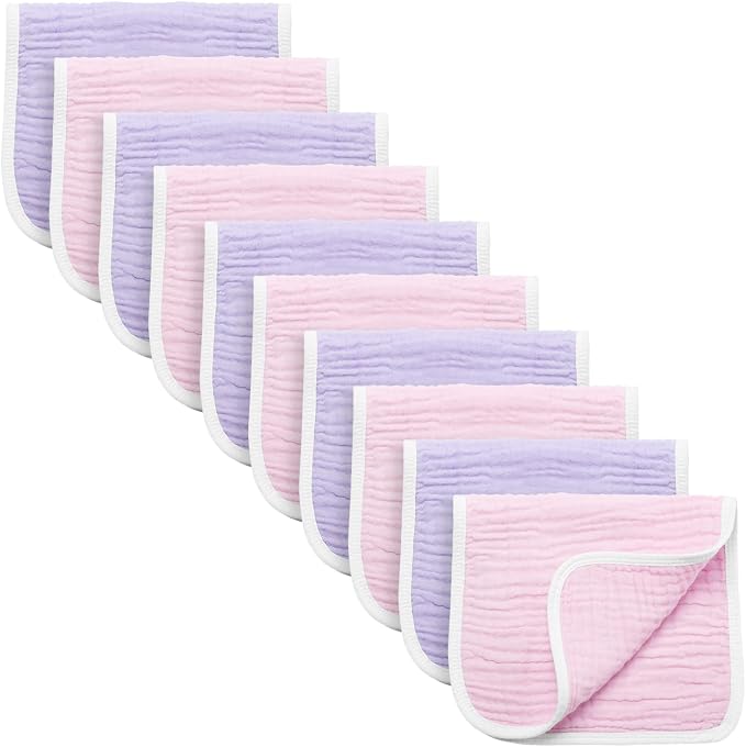 Burp Cloths Large, Muslin Burp Cloths by Synrroe