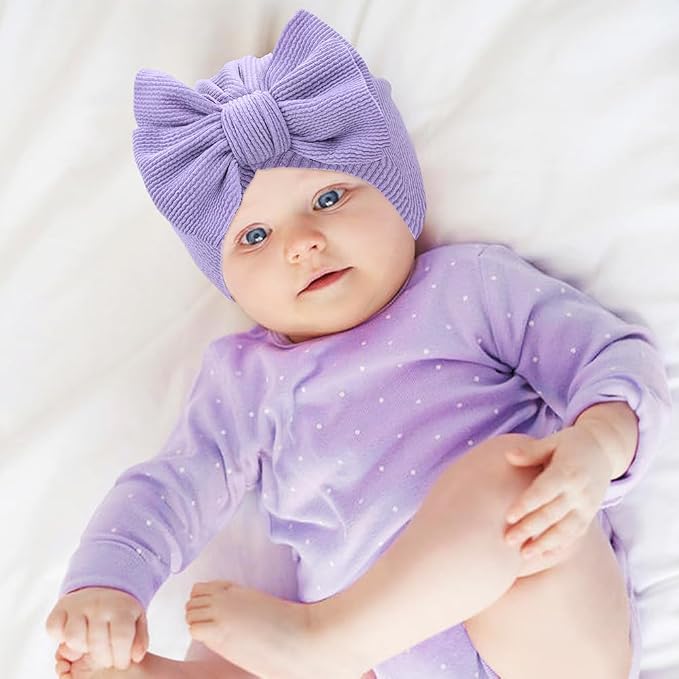 Cinaci 4 Pieces Baby Girls Turban Hats - Image 5