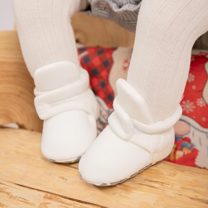 Sawimlgy Newborn Infant Baby Girl Boy Cotton Booties Stay On Sock Slippers Soft - Image 2