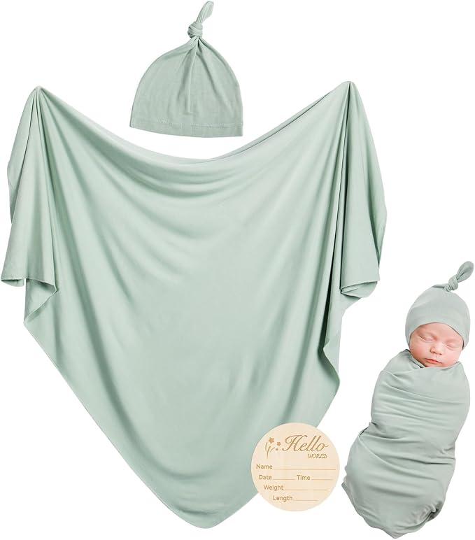 BubblePanda Rayon Made from Bamboo Newborn Swaddle Blankets 47 x 47 Inch | Baby by Unknown
