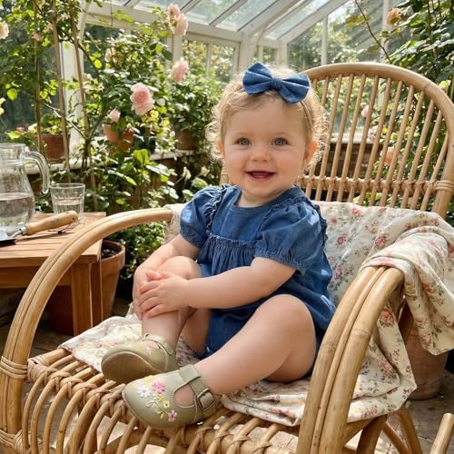 Baby Girl Denim Outfit Button Romper Jean Jumpsuit Shorts Overalls Toddler - Image 3