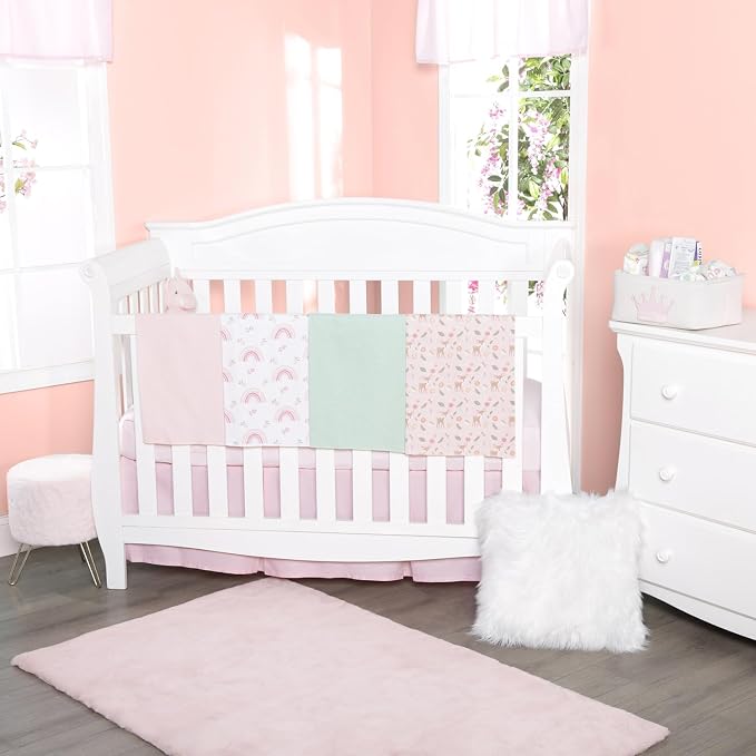 EVERYDAY KIDS 4 Pack of Soft Flannel Receiving Baby Blanket Set - Image 2