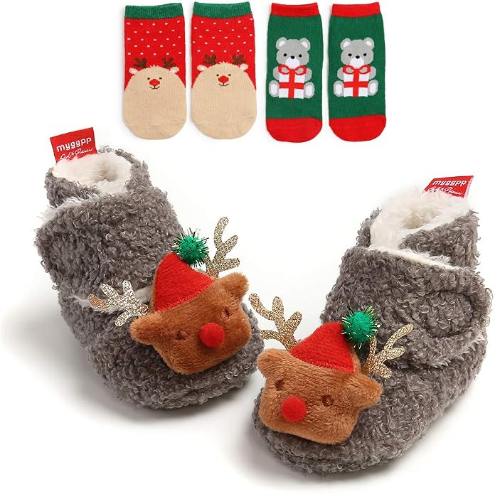 Ohwawadi Infant Baby Slippers Girls Boys Booties Warm Baby Socks Shoes Newborn - Image 6