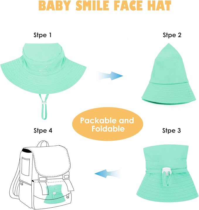 Komorebi Toddler Sun Hat UPF 50+ Kids Beach Bucket Hats Boys Girls 0-8Y | Cute - Image 7