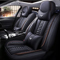 Luxury 2 Seats Car Seat Covers Protectors for Suzuki 1999-2025 95% Models, Back Storage Bag Design & Headrest Pillow & Lumbar Support Black & Coffee Line