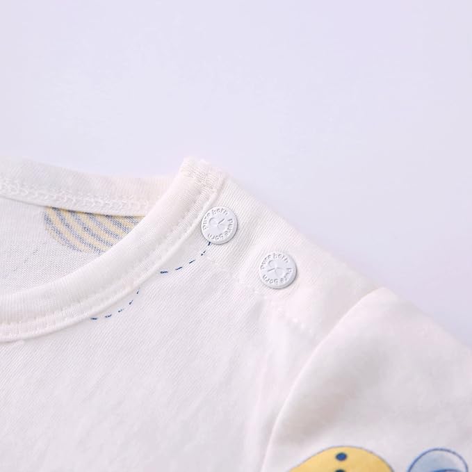 pureborn Baby Girls Boys Bodysuit Super Soft Cotton Romper 0-24 Months | - Image 4