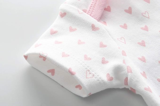 Kiddiezoom Baby Bodysuit Newborn Short Sleeve baby One-Piece Cotton 5-Pack baby - Image 3