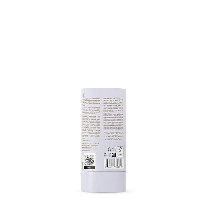 ATTITUDE Plastic-Free Body Butter Bar for Pregnant Dry and Stretched Skin, EWG Verified, Vegan and Cruelty-free Maternity Products, Pink Argan, 3 Ounces