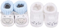 2 Pairs Baby Booties Newborn First Walkers Cozy Shoes Warm Knit Soft Booties by Unknown