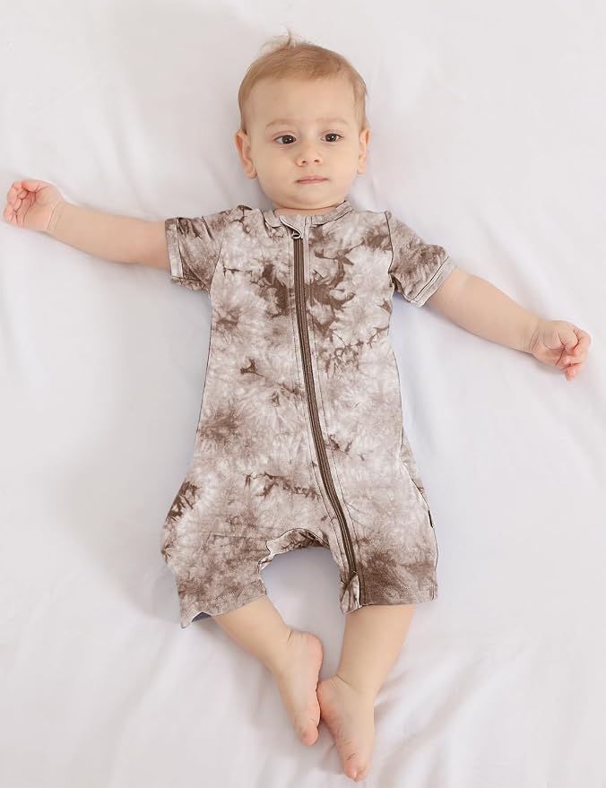 Jimonda Baby Bamboo Viscose Tie Dye Rompers Girl/Boys 3pc Pjs | Premium Soft - Image 3