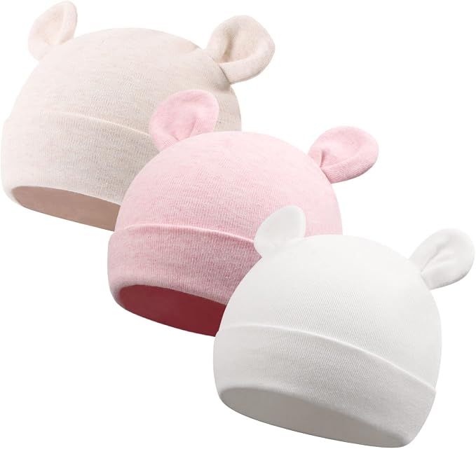 Cotton Newborn Baby Girls Hat Spring Newborn Boys Hat Cute Rabbit Infant Beanie by JANGANNSA