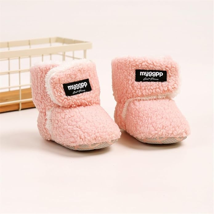 Ohwawadi Infant Baby Boots Boys Girls Cozy Fleece Slippers Snow Boots Winter - Image 5