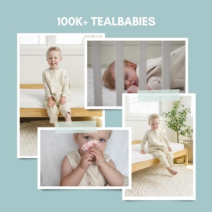 Tealbee Dreamsuit Toddler Sleep Sack with Feet – Walker Sleep Bag with Legs, Rayon made from Bamboo, All Season 1.2 TOG, 2-Way Zipper, 2T-3T - Moons&Stars