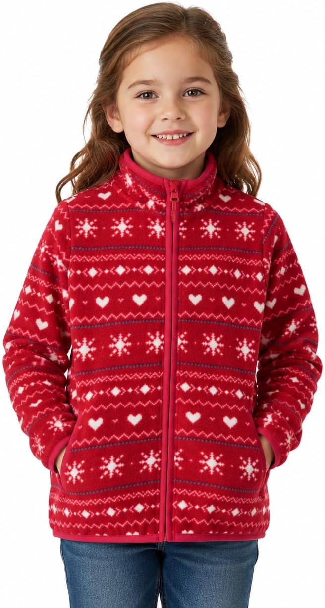 Toddler Boys Girls Fleece Jacket Lightweight Fall Spring 2-12 Years by EIGIOO