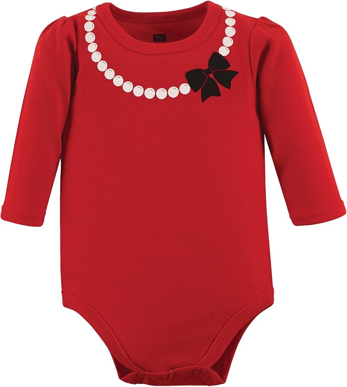 Hudson Baby Baby Girls' Cotton Long-sleeve Bodysuits 3-pack - Image 5