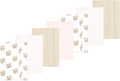 Luvable Friends Hudson Baby Flannel Burp Cloths 7pk, Rosy Taupe Bear by Luvable+Friends