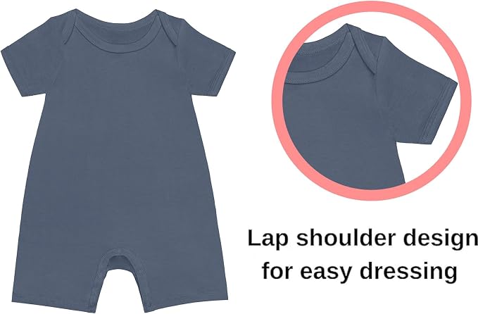 GUISBY Baby Rayon Romper Pajamas, 0-24M | Silky Soft Feel，Snap Closure，Footless - Image 2