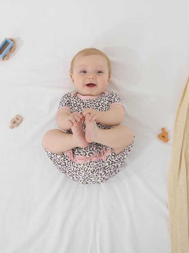 GUISBY Baby Rayon Romper Pajamas, 0-24M | Silky Soft Feel，Snap Closure，Footless - Image 3