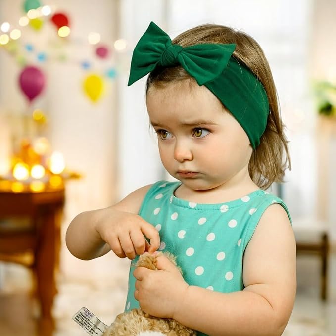 Baby Girl Headbands-Infant, Toddler Cotton Handmade Hairbands - Image 7