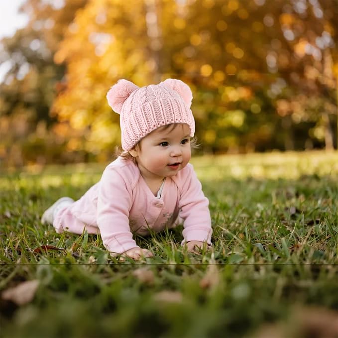 Yuoahcn Baby Girl Beanie Winter Baby Boy Hat Pom pom Warm Infant Toddler Cold - Image 2