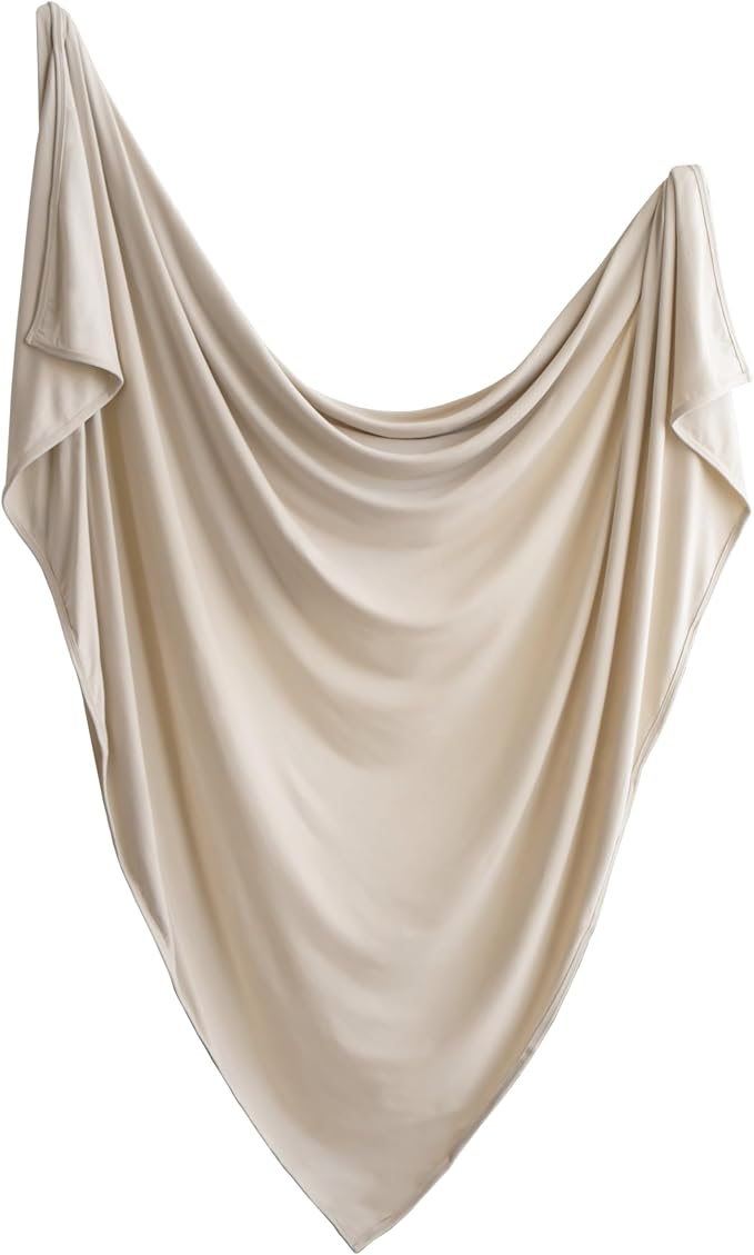 mushie Stretchy Baby Swaddle Blanket | Extra Soft & Snug Fit | 47"x47" by mushie