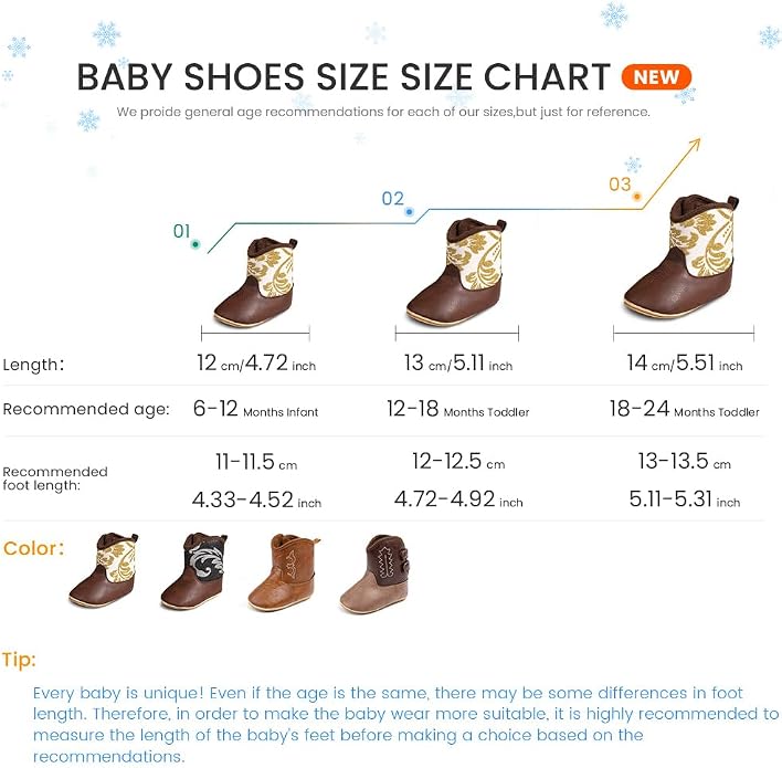 Meckior Baby Girls Cowboy Tassel Boots Side Zipper Moccasins Soft Bottom - Image 6