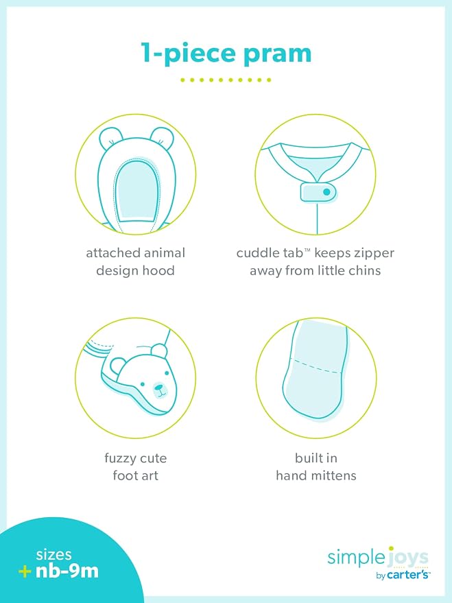Simple Joys Kid's Pram Ivory Bear Outerwear - Image 4