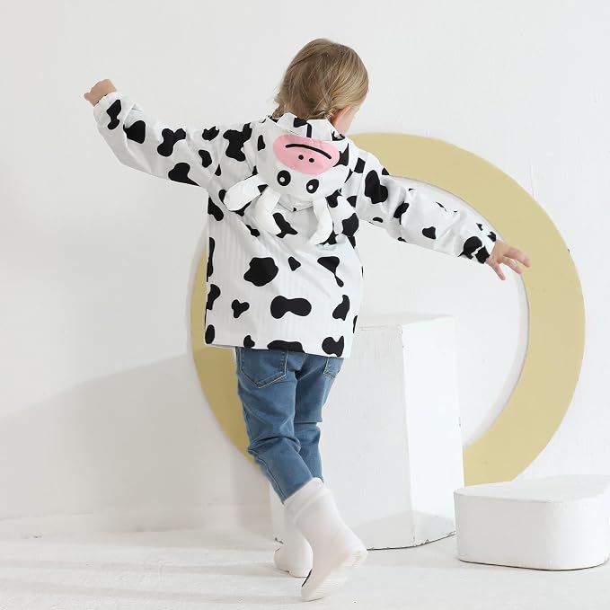 YOUNGER TREE Toddler Baby Boy Girl Duck Raincoat Cute Cartoon Hoodie Zipper - Image 3