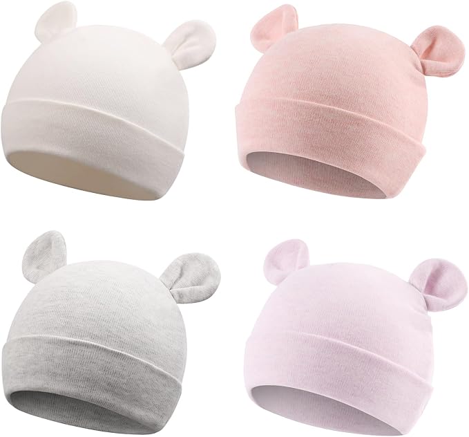 Cotton Newborn Baby Girls Hat Spring Newborn Boys Hat Cute Rabbit Infant Beanie by JANGANNSA