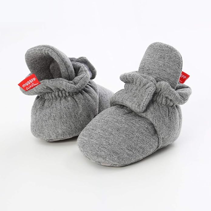 Infant Baby Boys Girls Cozy Fleece Booties Stay on Slippers Non Slip Soft - Image 5