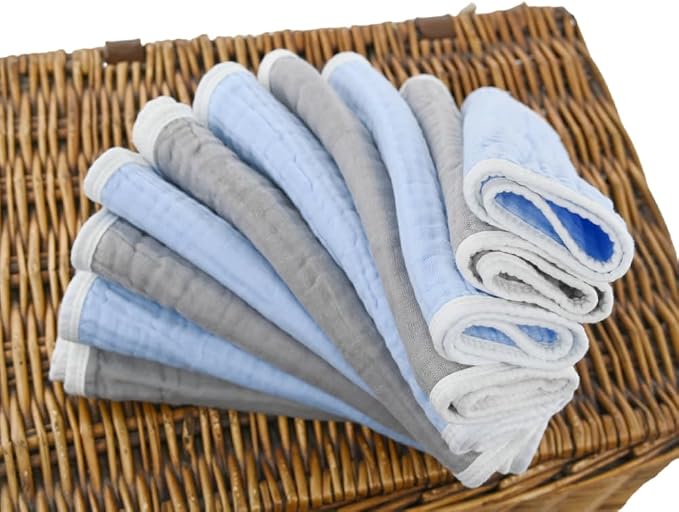 Burp Cloths Large, Muslin Burp Cloths - Image 2