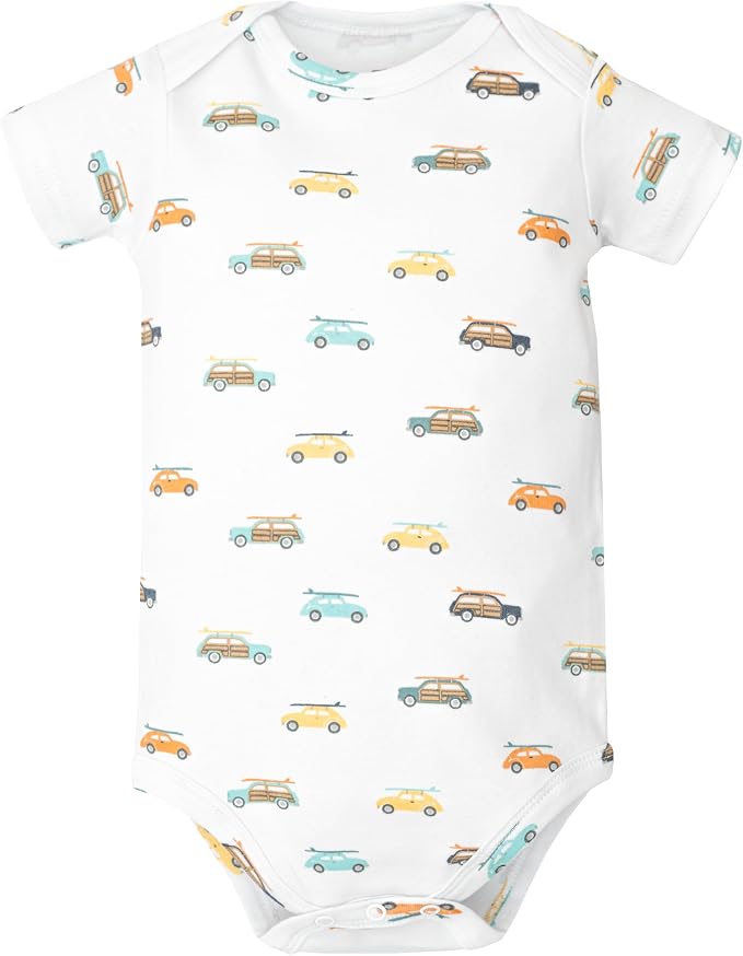 Hudson Baby Infant Boys Cotton Bodysuits 5-Pack - Image 4
