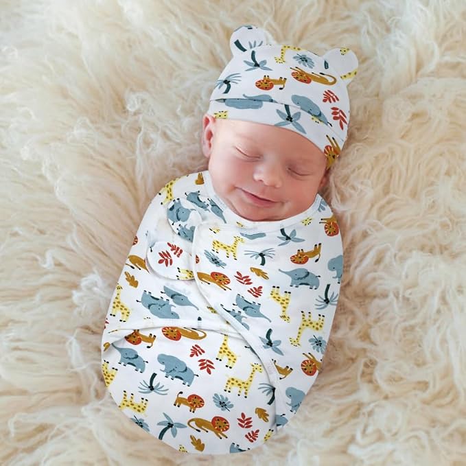 Dizila 2 Sets Adjustable Soft Cotton Blend Newborn Infant Baby Girl Boy - Image 6