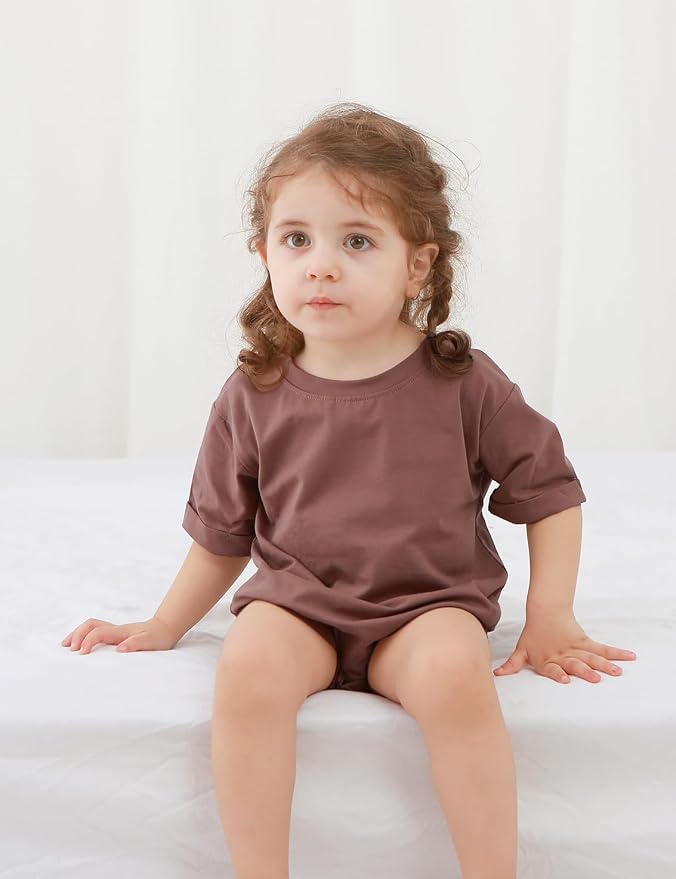 Jimonda Baby Bubble Romper Short Sleeve Bodysuit T-Shirt | 100% Cotton - Image 4