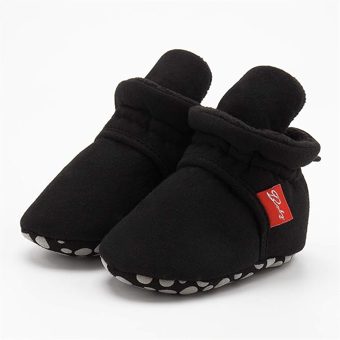 Infant Baby Boys Girls Cozy Fleece Booties Stay on Slippers Non Slip Soft - Image 4