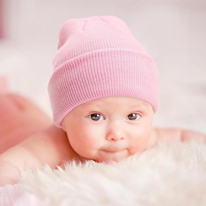 DRESHOW BQUBO 3 Pack Baby Beanies Toddler Kids Winter Hats Soft Knit Hat - Image 2