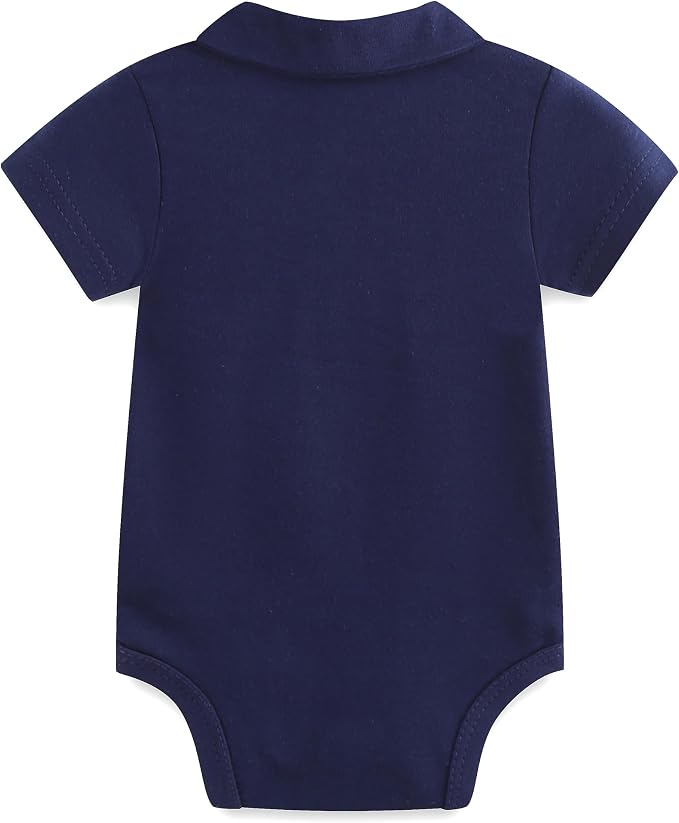 Baby Girl Collared Onsie Polo Bodysuit Boy Cotton Romper Short Sleeve 0~24M - Image 2