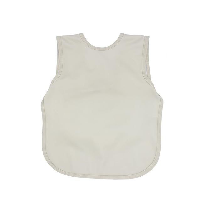 BapronBaby Minimalist Champagne Bapron - No Neck Tie Safer Bib for Baby & Toddler - Soft Waterproof Stain Resistant - Machine Washable - Sz Baby/Toddler 6m-3T