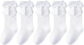 Baby Knee High Socks Infant Toddler Bow Ruffled Cotton Long Socks Stockings by Miniangel
