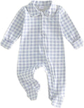Seyurigaoka Newborn Baby Boy Girl Romper Long Sleeve Zipper Jumpsuit by SEYURIGAOKA